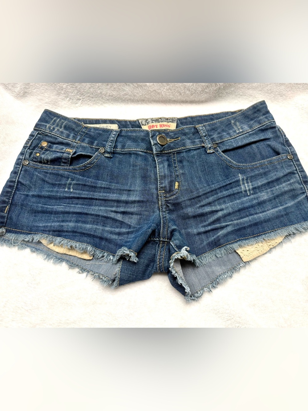 Hot Kiss Dark Blue Denim Jean Shorts